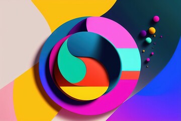 Obraz premium Colorful origami paper as abstract wallpaper background (Generative AI)