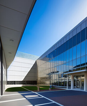 Ultra Modern Building With Glass And Steel