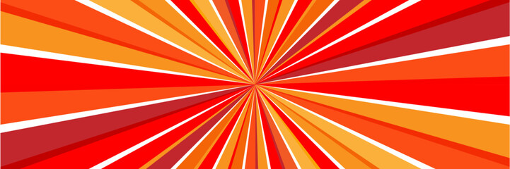 Background with rainbow red rays 