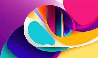 Colorful origami paper as abstract wallpaper background (Generative AI)
