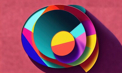 Obraz premium Colorful origami paper as abstract wallpaper background (Generative AI)