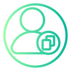 Fototapeta premium copy gradient icon