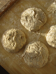 Preparation of dough for baking bread