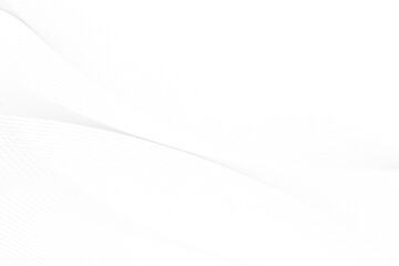 Fototapeta premium Abstract white and gray color, modern design stripes background with wave element. Vector illustration.