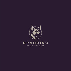 Elegant  Dog Vector Logo Design Template