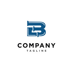 Letter B pipe plumbing vector logo template