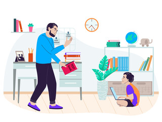 Gadget Addiction Child Composition