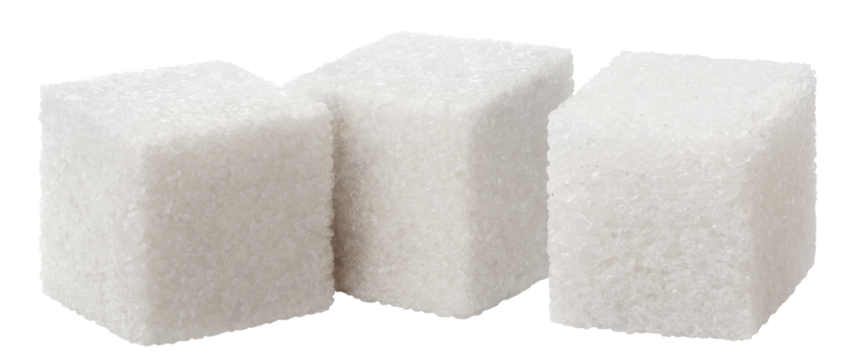 White sugar cubes