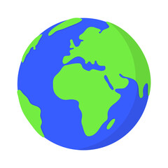 World planet color icon illustration