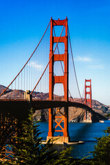 Rote Golden Gate Bridge in San Francisco