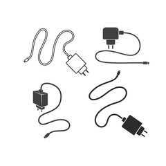 phone charger adapter icon vector illustration design template - obrazy, fototapety, plakaty