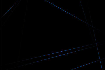 Abstract black with blue lines, triangles background modern design. Vector illustration EPS 10.