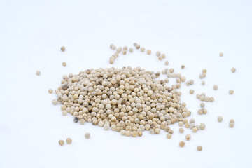white pepper seed for cooking on background isolate