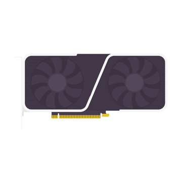 gpu graphics card flat design clip art preview