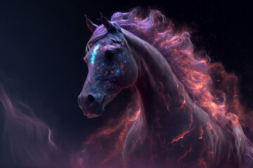 Obraz na płótnie Canvas Spirit animal - Horse, Generative AI