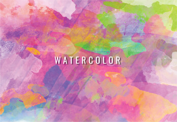 abstract colorful watercolor brushes realistic background