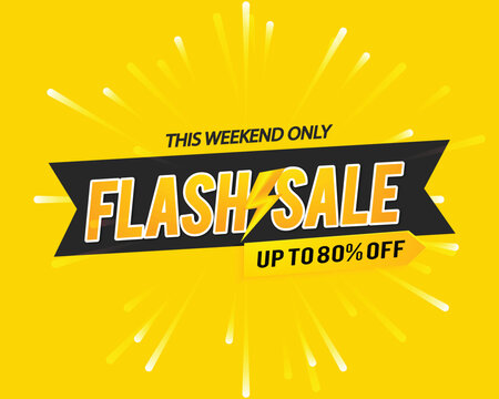 Falsh sale banner template design modern