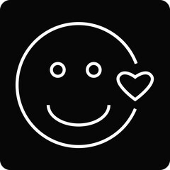 Solid full of love design vector icon
