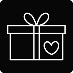 Solid Gift box design vector icon