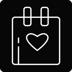 Solid valentines day design vector icon