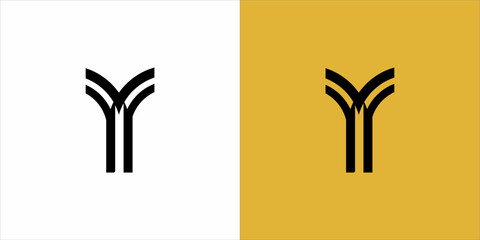 logo mono gram black siluet white and yellow background