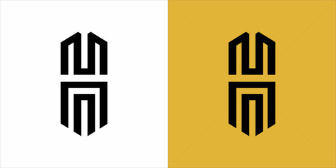 logo mono gram black siluet white and yellow background