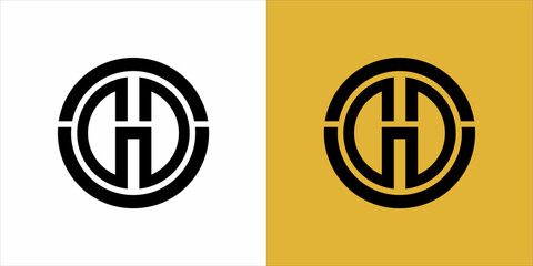 logo mono gram black siluet white and yellow background