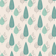seamless pattern with christmas trees