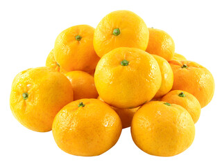 Orange fruit on white background.The fruit is high in vitamin C and health benefit.