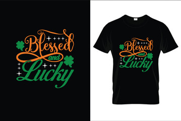 Happy St. Patrick's Day. Hand lettering banners Typography Retro Style Emblems leaf clover Svg design