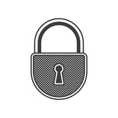 Closed lock icon. Simple style. Vector EPS 10.