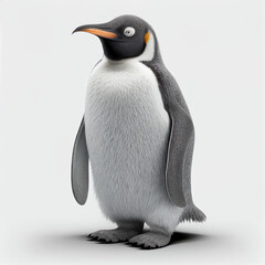 penguin isolated on white background, generative AI
