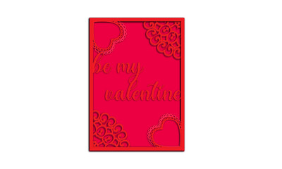 Valentine's Day gift card multilayer