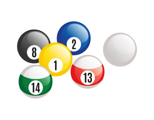 Billiards Balls Isometric Composition