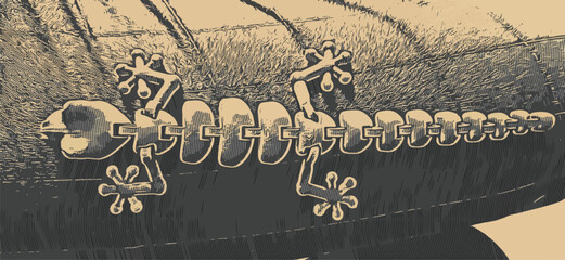 Lizard toy with abstract background