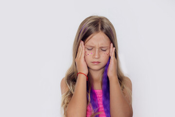 Fototapeta premium girl showing emotions