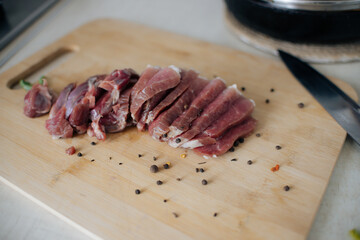 raw beef steak