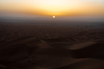 sunset in the desert