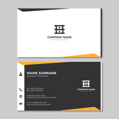 Business card black and white corporate professional