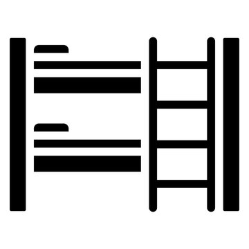recommend clip art: bunk bed glyph icon
