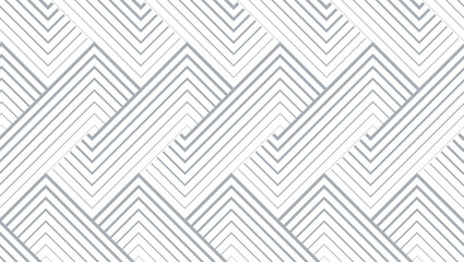 Abstract geometric pattern with stripes, lines. Seamless vector background. White and gray ornament. Simple lattice graphic design.