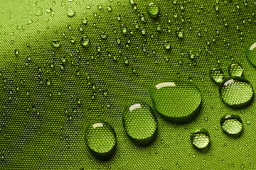 Wet textile with water drops