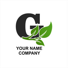 latter abjad with leaf white background