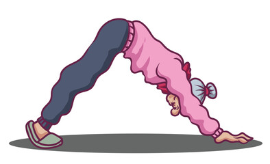 grandma doing posture yoga