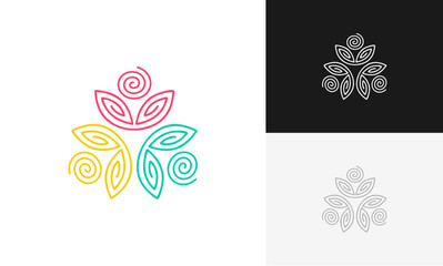 community people, social community, global community, human family logo abstract design vector