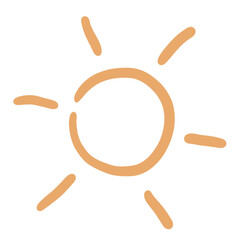 Sun Doodle Cute Hand Drawn