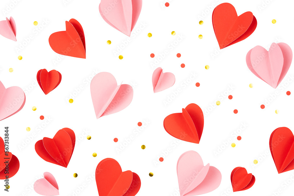 Poster abstract love pattern with glitter particle