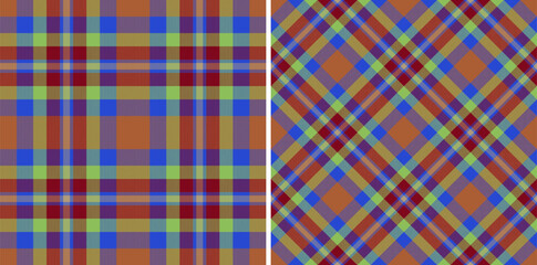Plaid tartan vector. Fabric textile background. Pattern texture seamless check.