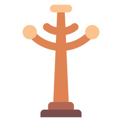 coat rack flat illustration