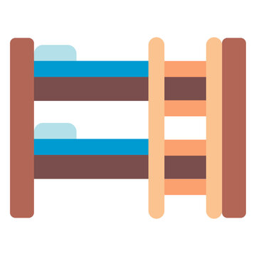 recommend clip art: bunk bed flat illustration